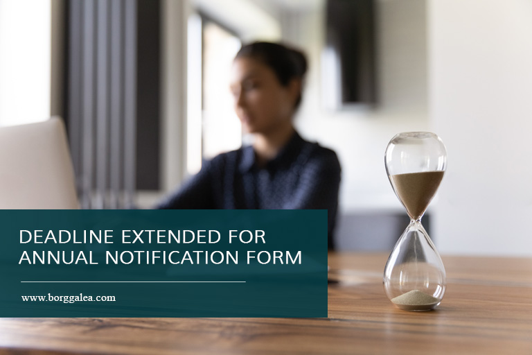 Deadline Extended for Annual Notification Form